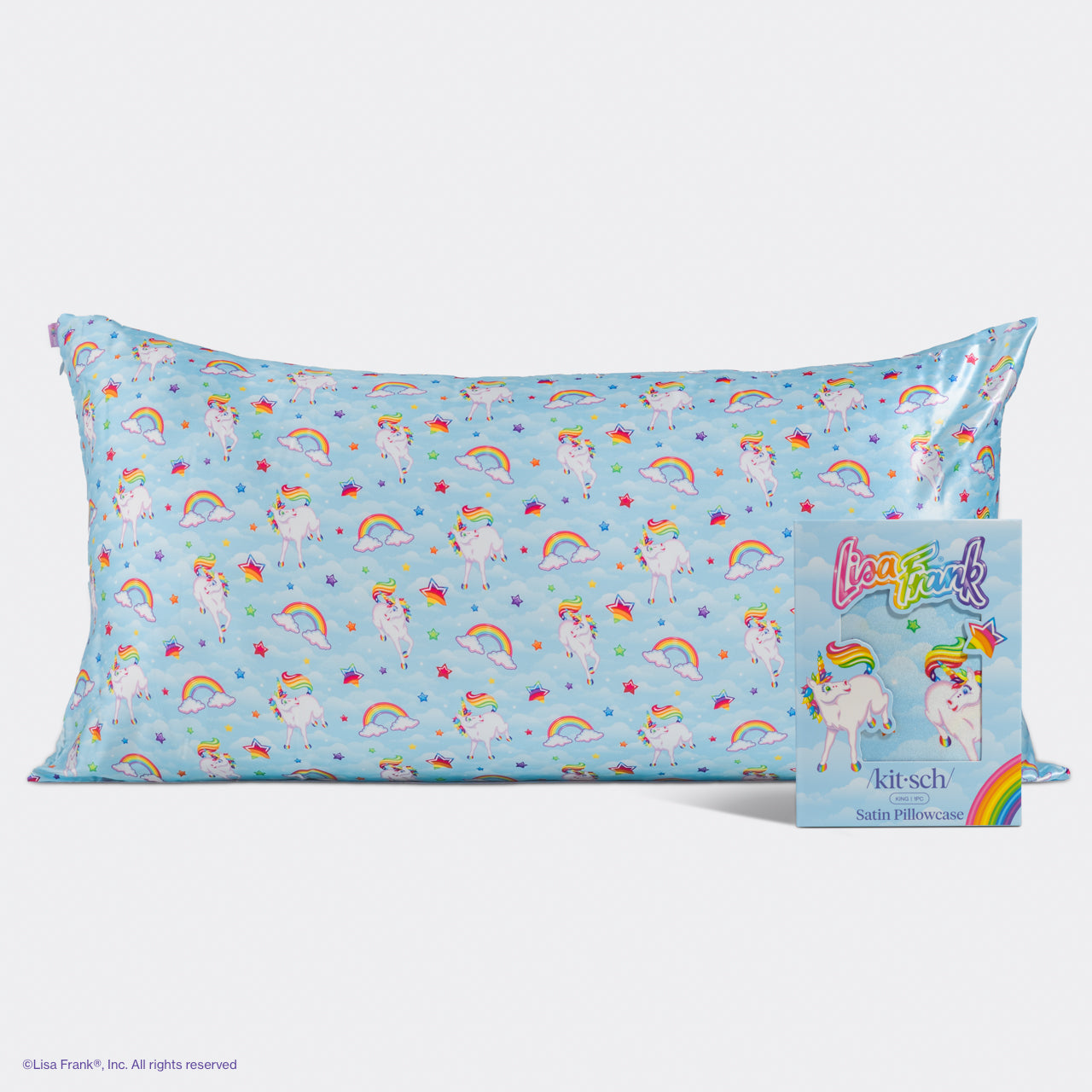 Lisa Frank x Kitsch Satin Pillowcase in Markie™ 2 Pack - King
