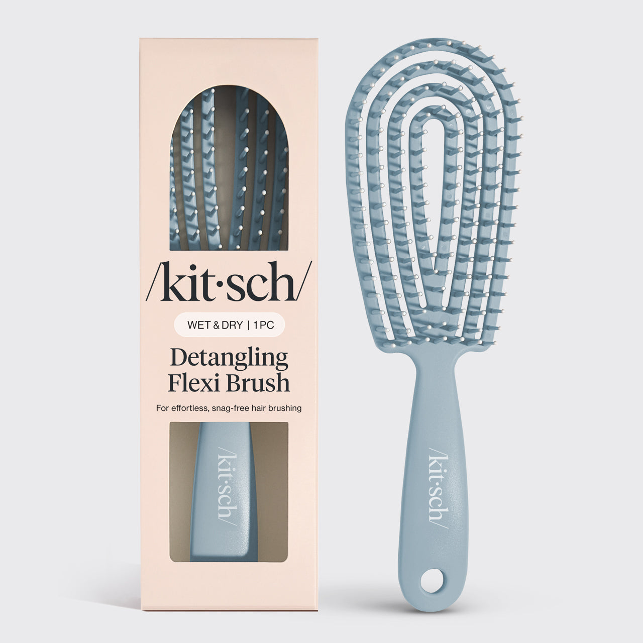 Terracotta Detangling Flexi Brush - Haze Blue Detangling Flexi Brush