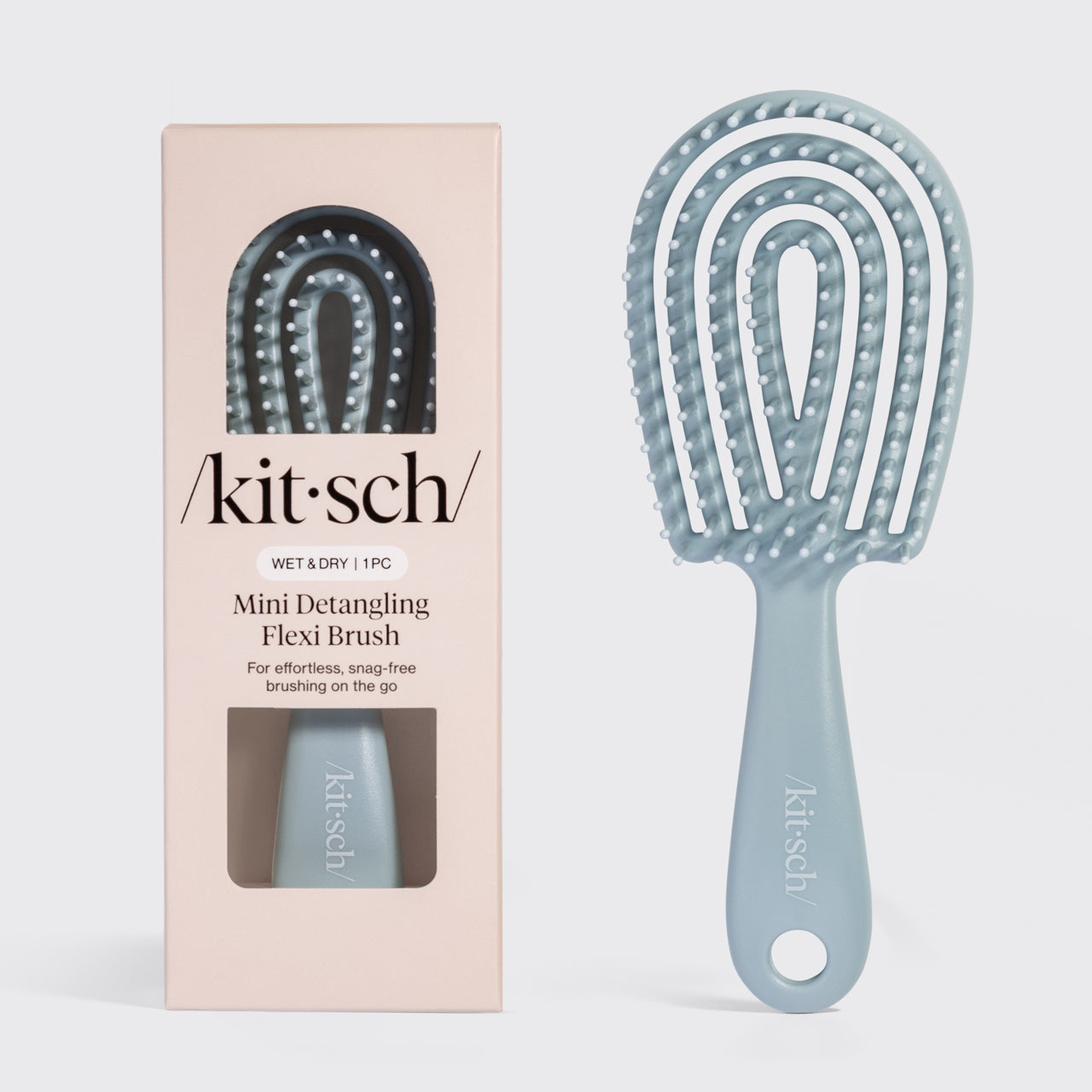 Terracotta Detangling Flexi Brush - Mini - Haze Blue Detangling Flexi Brush - Mini